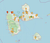 Carte Guadeloupe - Marie-Galante 2024